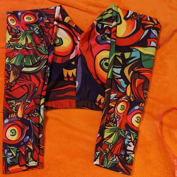 Living Dead Majora's Mask Skull Kid Leggings Small OOP - Picture 6 of 8